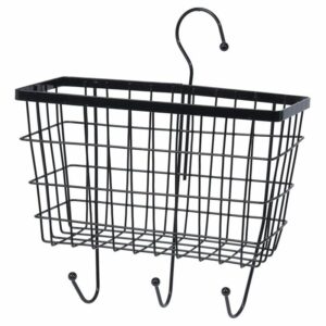 Półka ścienna z wieszakami metalowa