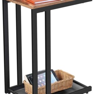 Stolik pomocniczy boczny loft z półką 65 cm