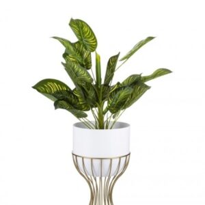 Kwietnik stojący 46 cm złoto biały loft