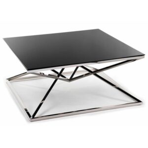 Stolik kawowy diamanto silver black 100