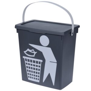 Kosz na śmieci, pojemnik szary bio 12 l