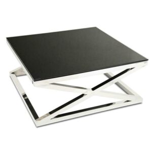 Stolik kawowy saliba silver black 100 cm