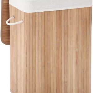 Kosz bambusowy naturalny stojący 40 cm wkład