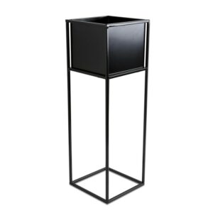 Nowoczesny kwietnik stojak czarny 70 cm