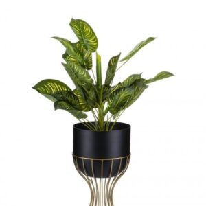 Kwietnik stojący 46 cm złoto czarny loft