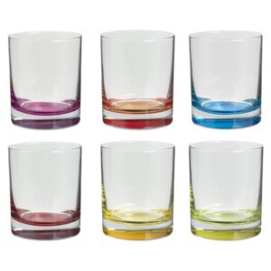 Komplet 6 kolorowych szklanek 300 ml